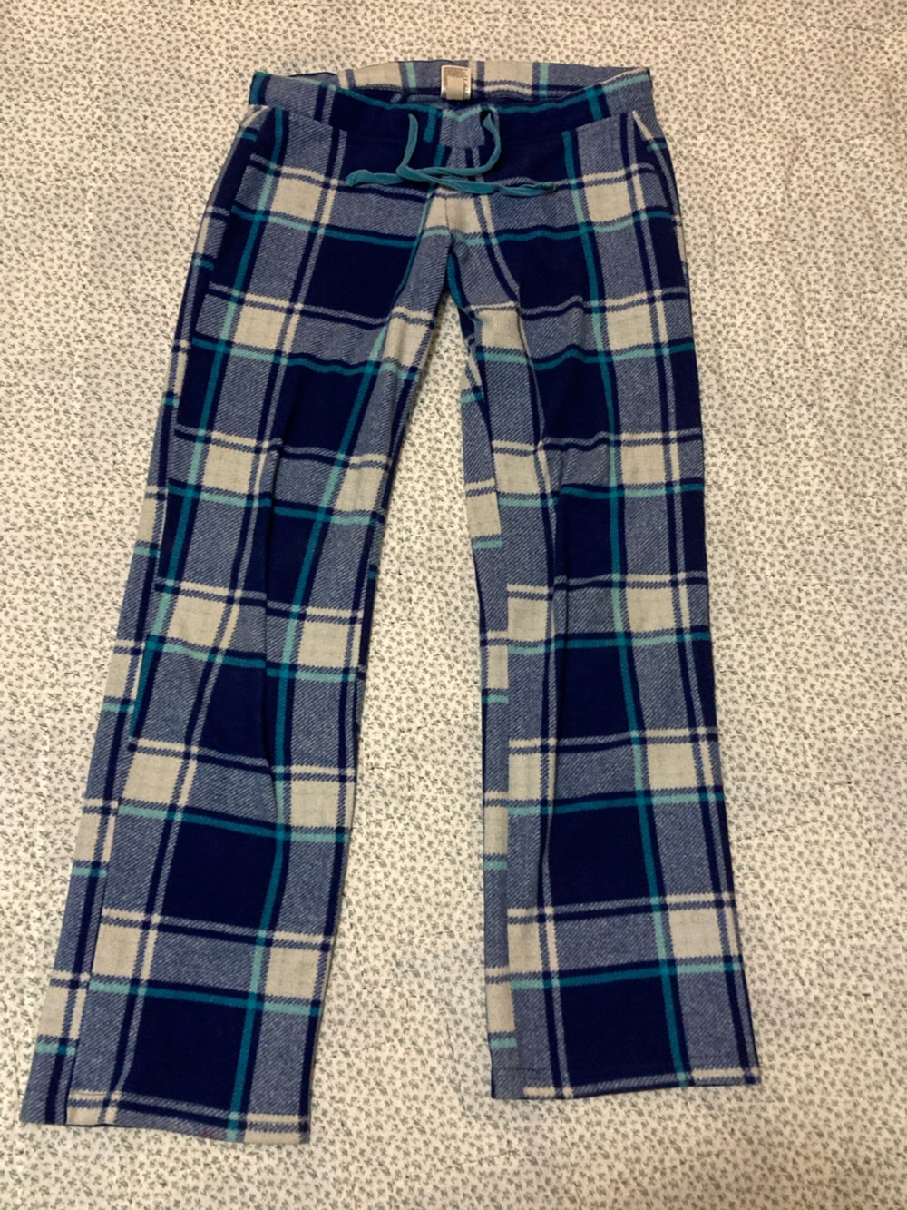 Old Navy Navy, Light Blue & Teal Plaid Kids Leggings